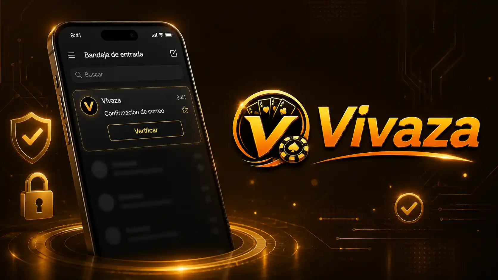 Correo de confirmación de Vivaza abierto en un teléfono