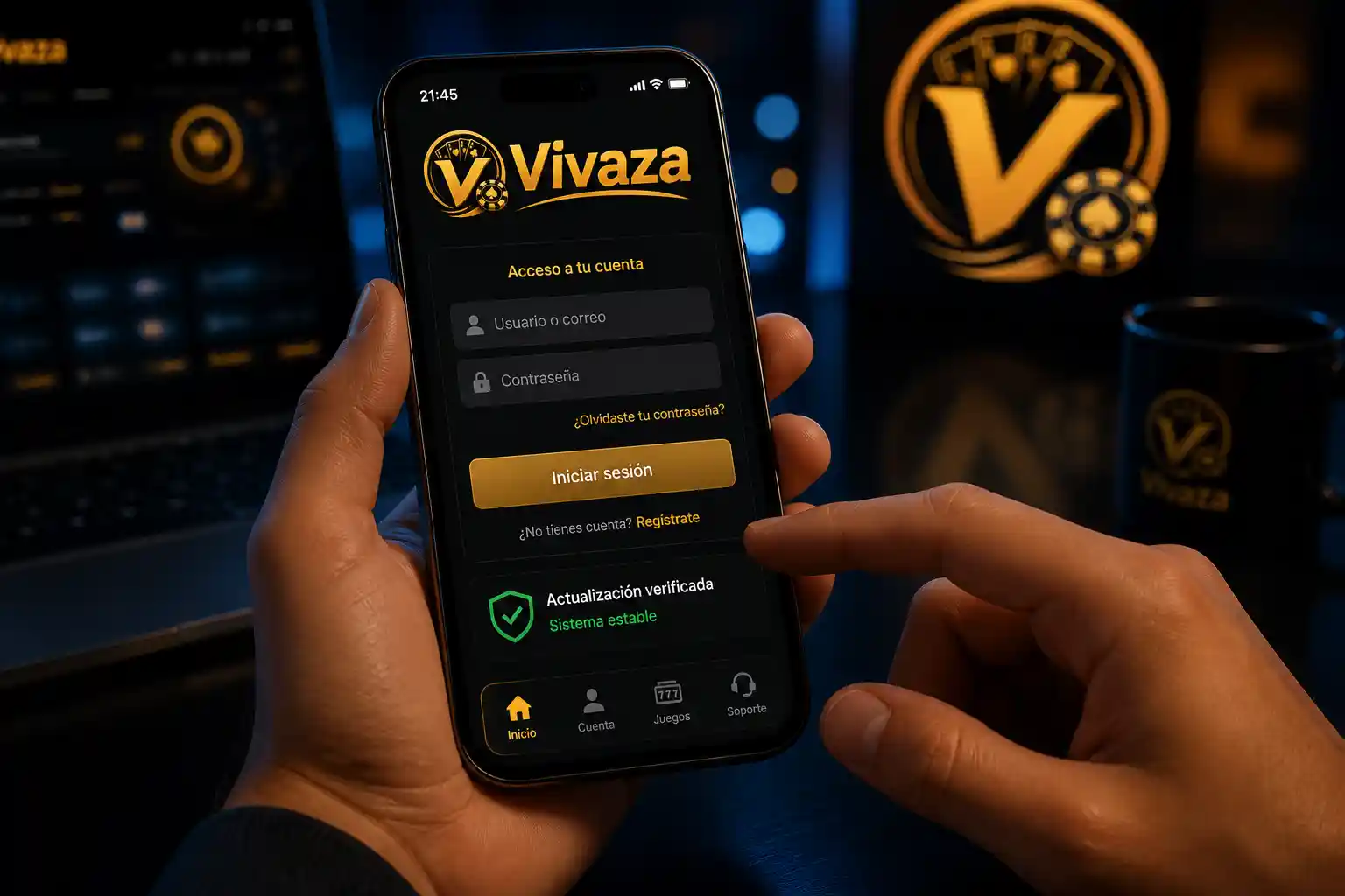 Comprobación de la app de Vivaza después de actualizar