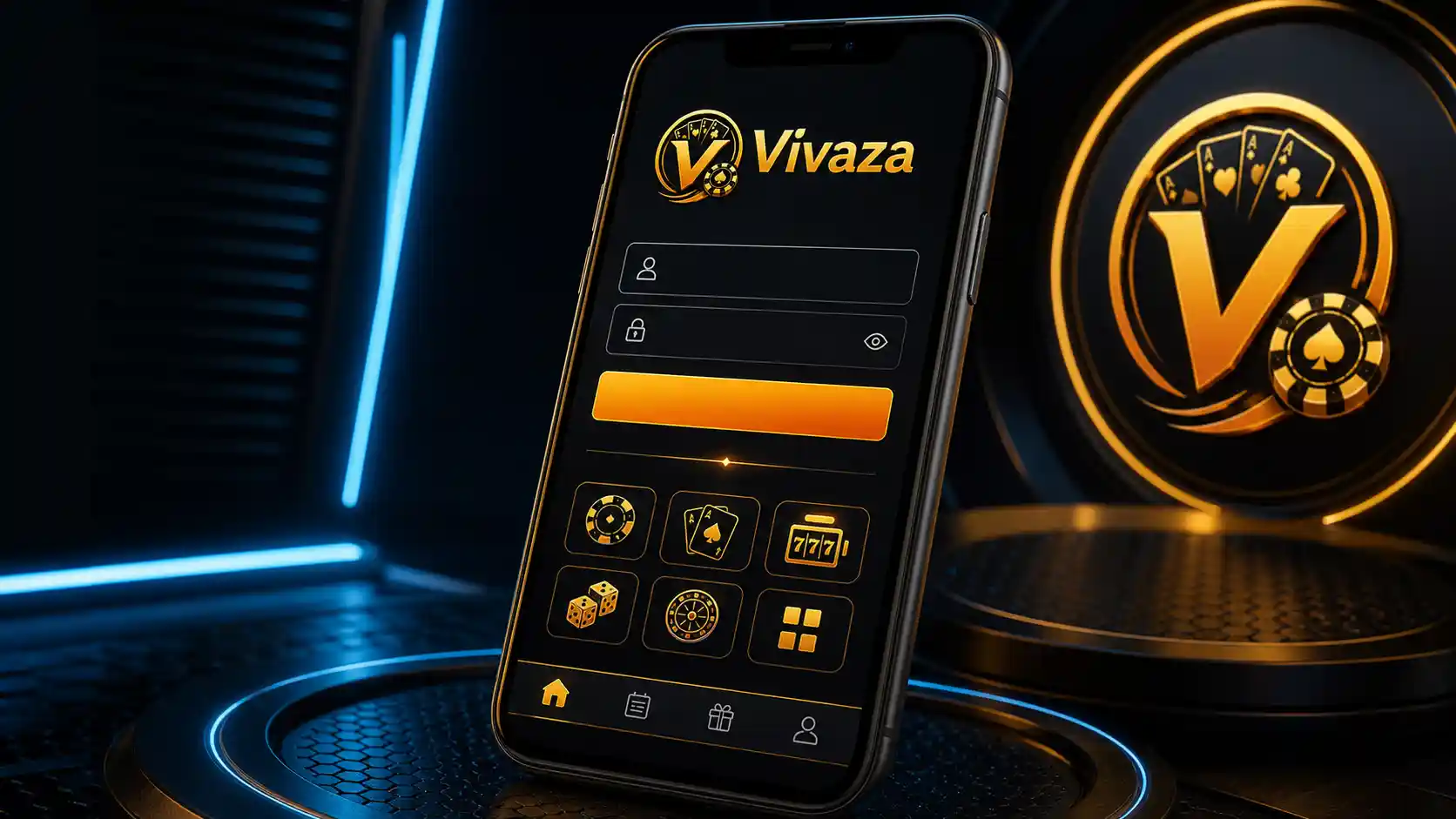 Aplicación Vivaza abierta en un teléfono después de limpiar la caché