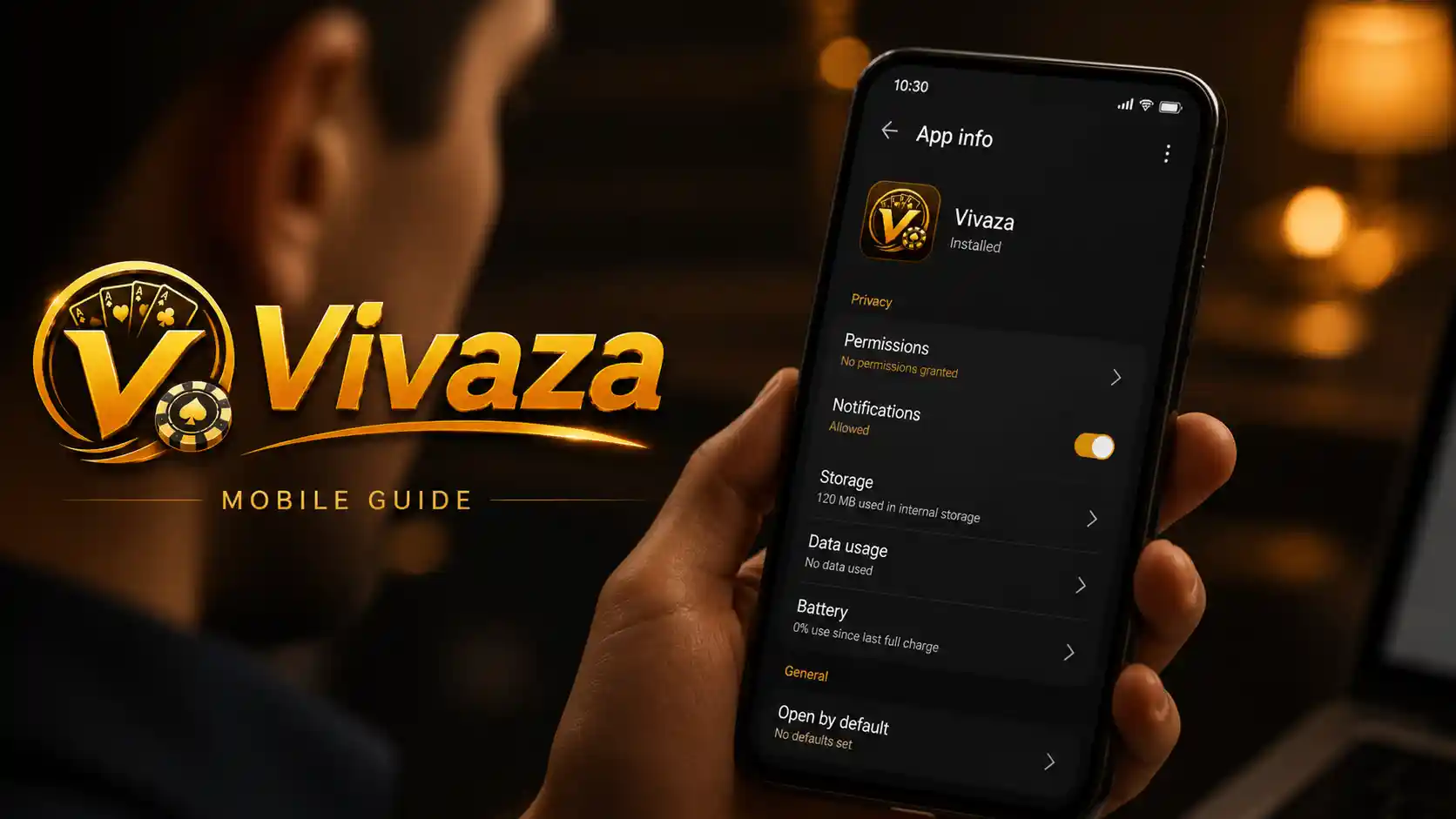 Revisión de ajustes de acceso de Vivaza desde Android