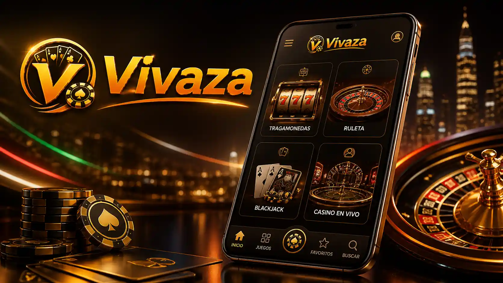 Categorías de juegos del casino móvil de Vivaza