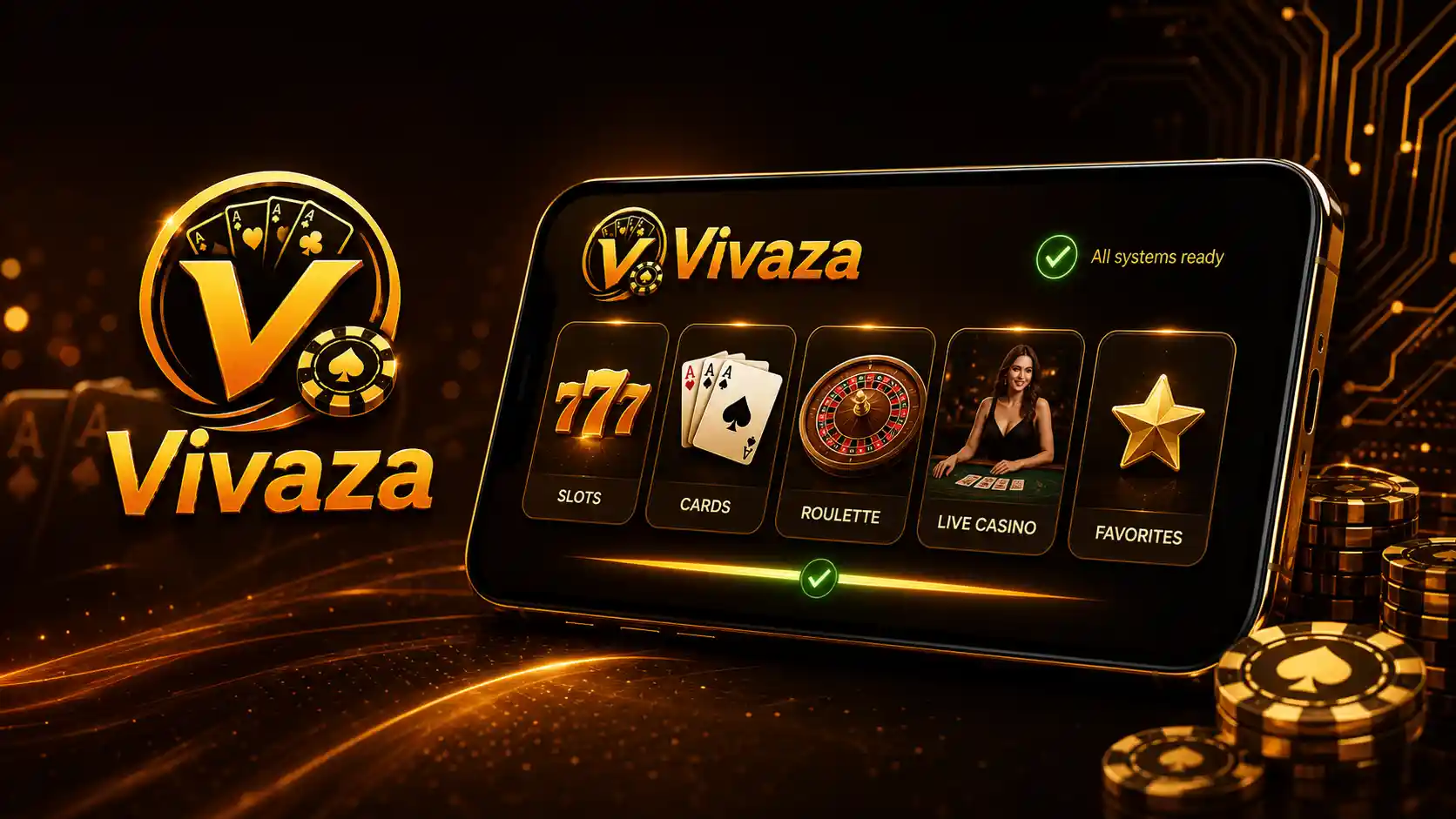 Juegos de casino cargando correctamente en la app de Vivaza