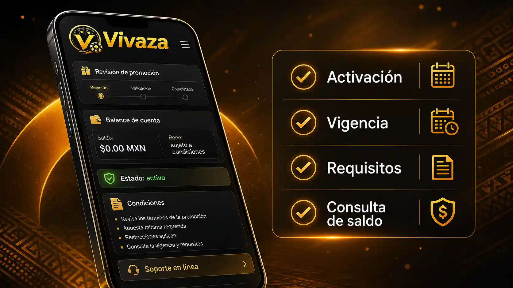 Revisión de condiciones y requisitos del saldo promocional de Vivaza